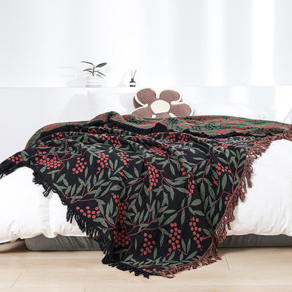 Cotton Gauze Quilt | Reversible Begonia Fruit Design | Full/Queen Size