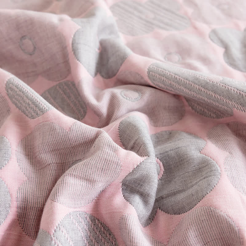 Cotton Gauze Quilt Set | Floral Print | Queen Size with 2 Pillowcases