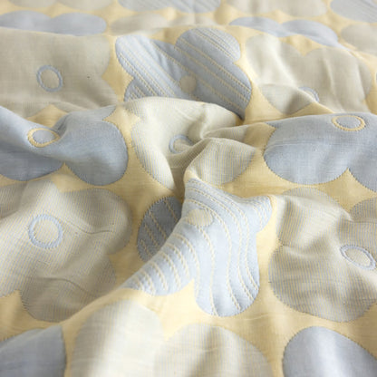 Cotton Gauze Quilt Set | Floral Print | Queen Size with 2 Pillowcases