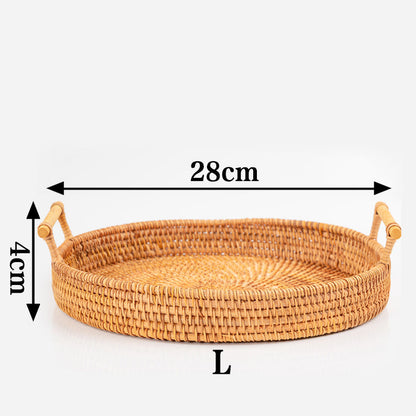 Rattan Tray Set | Eco-Friendly Hand Woven | 3 Sizes (S, M, L)