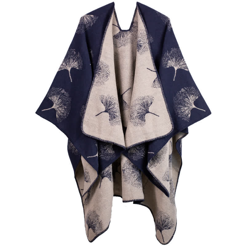 Ginkgo Leaf Travel Shawl | Soft Acrylic | 51" x 59"