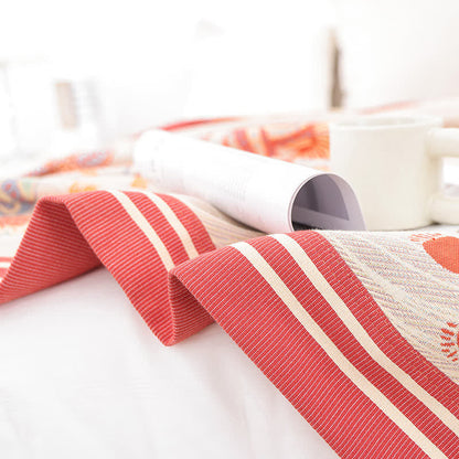 Rustic Floral Cotton Quilt Set | 100% Organic Cotton | King Size with 2 Pillowcases