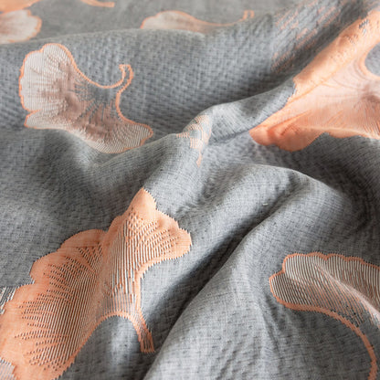 Ginkgo Leaf Quilt | 100% Organic Cotton | Reversible, Three Layers