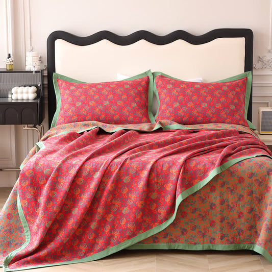 Floral Quilt Set | 100% Organic Cotton | Full/Queen/King Sizes
