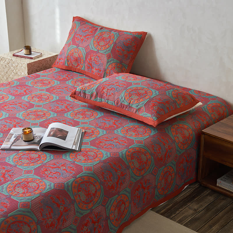 Cotton Gauze Quilt Set | Eco-Friendly Dual Layer | Full/Queen/King Sizes