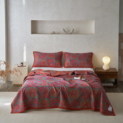 Cotton Gauze Quilt Set | Eco-Friendly Dual Layer | Full/Queen/King Sizes