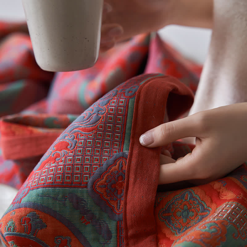 Cotton Gauze Quilt Set | Eco-Friendly Dual Layer | Full/Queen/King Sizes
