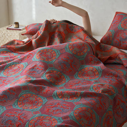 Cotton Gauze Quilt Set | Eco-Friendly Dual Layer | Full/Queen/King Sizes
