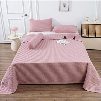 Moon & Star Quilt Set | Premium Polyester | Queen Size, 2 Pillowcases