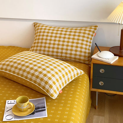 Cotton Gauze Plaid Coverlet | 100% Organic Cotton | Twin Size