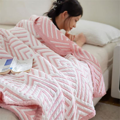 Pure Cotton Reversible Quilt | Geometric Pattern | Full/Queen Size