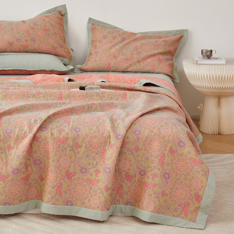 Cotton Gauze Quilt Set | Jacquard Weave | Multiple Sizes Available