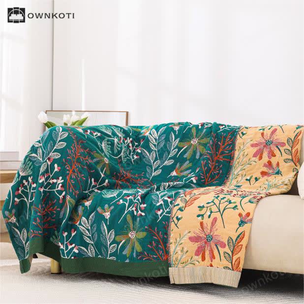 Cotton Gauze Sofa Blanket | Eco-Friendly & Soft | 79" x 90"