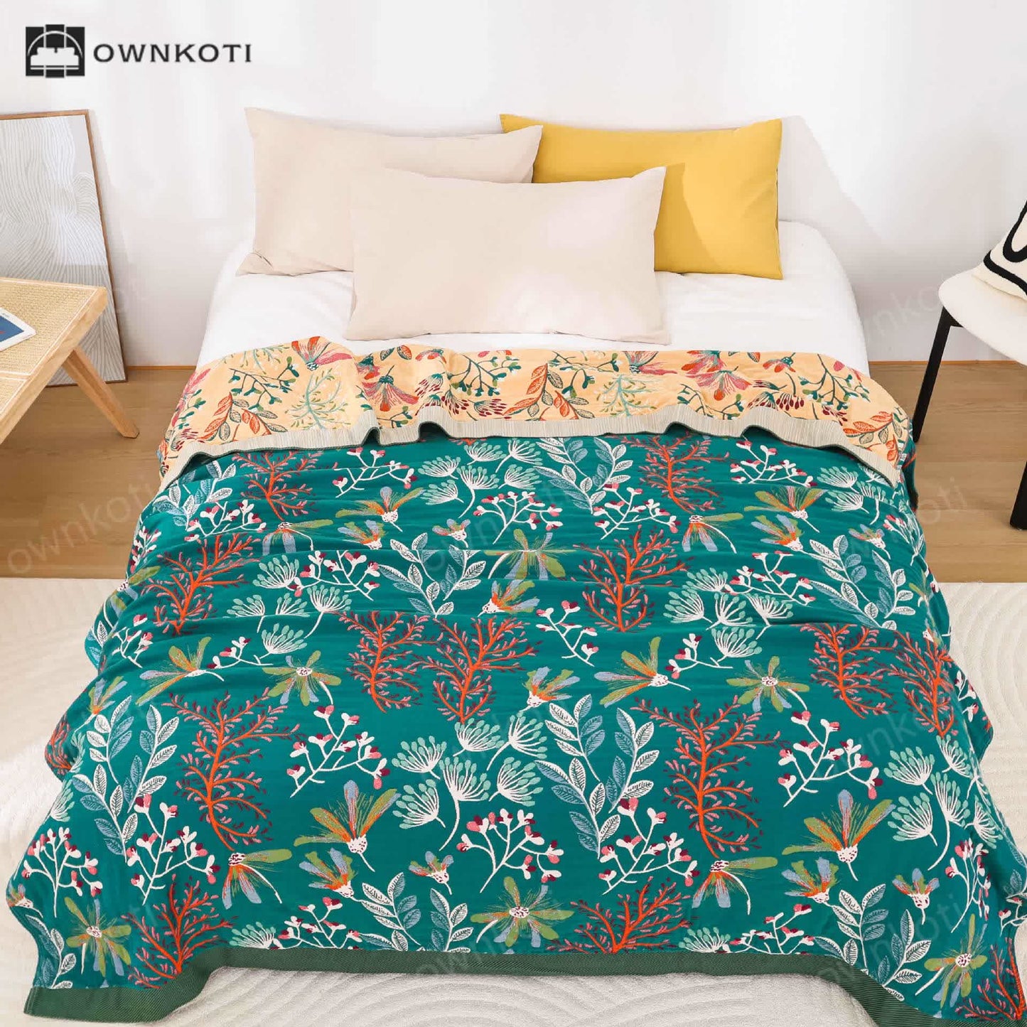 Cotton Gauze Sofa Blanket | Eco-Friendly & Soft | 79" x 90"
