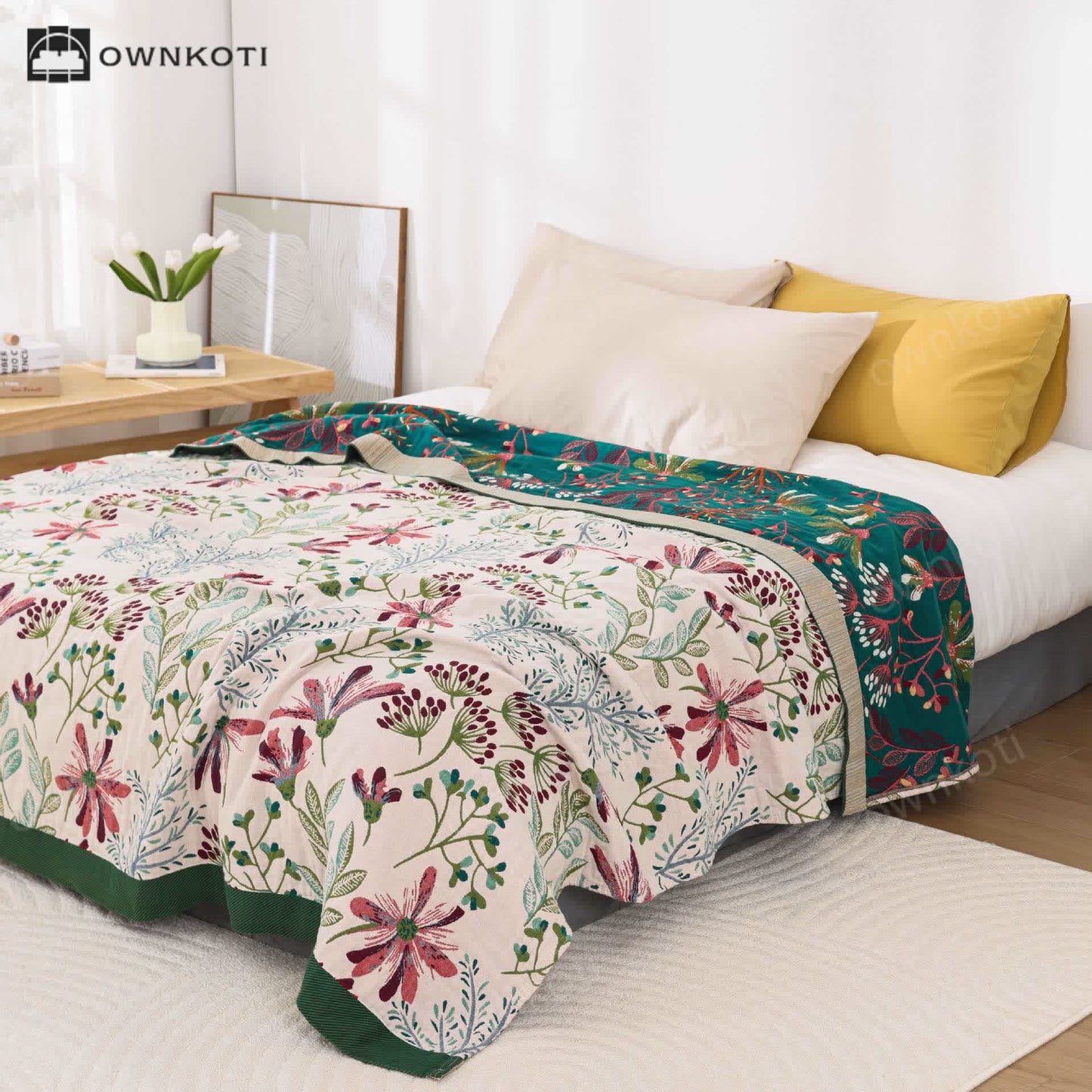 Cotton Gauze Sofa Blanket | Eco-Friendly & Soft | 79" x 90"