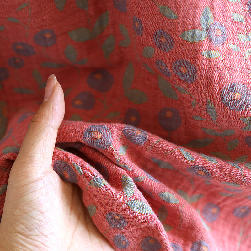 Cotton Floral Bathrobe | Luxurious Comfort | One Size