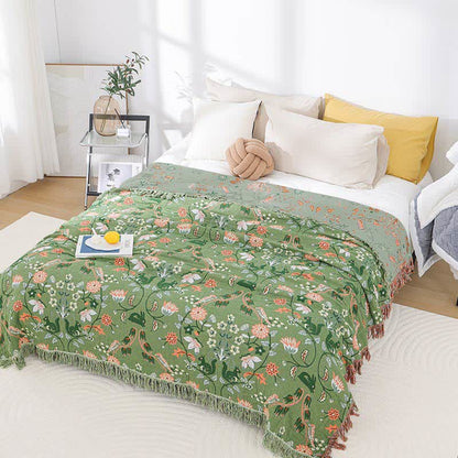Reversible Cotton Quilt | Eco-Friendly Floral Prints | Multiple Sizes