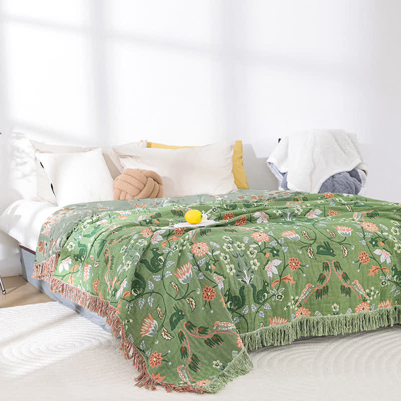 Reversible Cotton Quilt | Eco-Friendly Floral Prints | Multiple Sizes