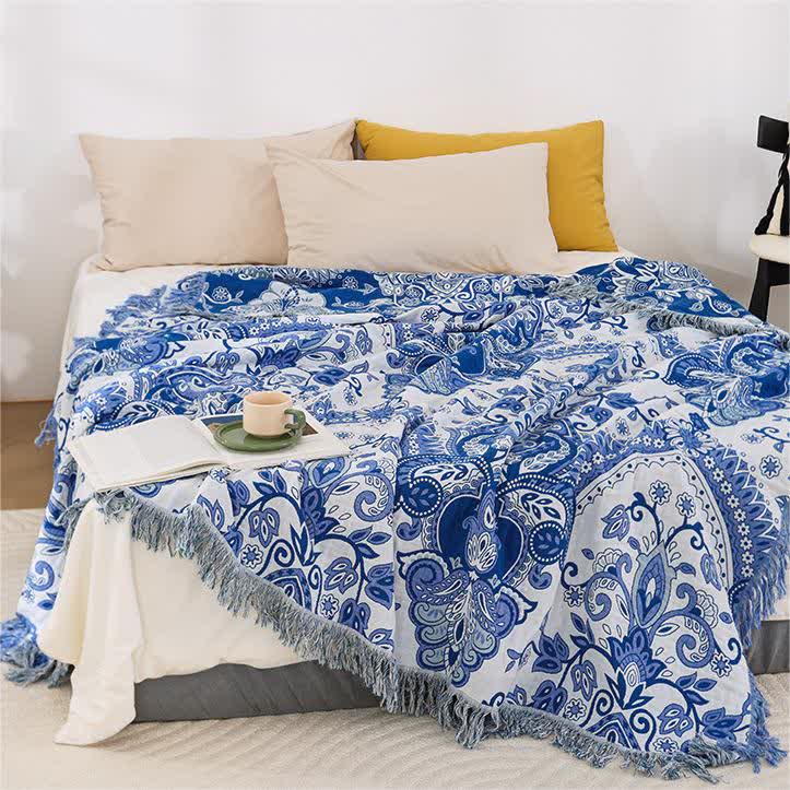 Cotton Quilt | Retro Paisley Design | Full/Queen Size