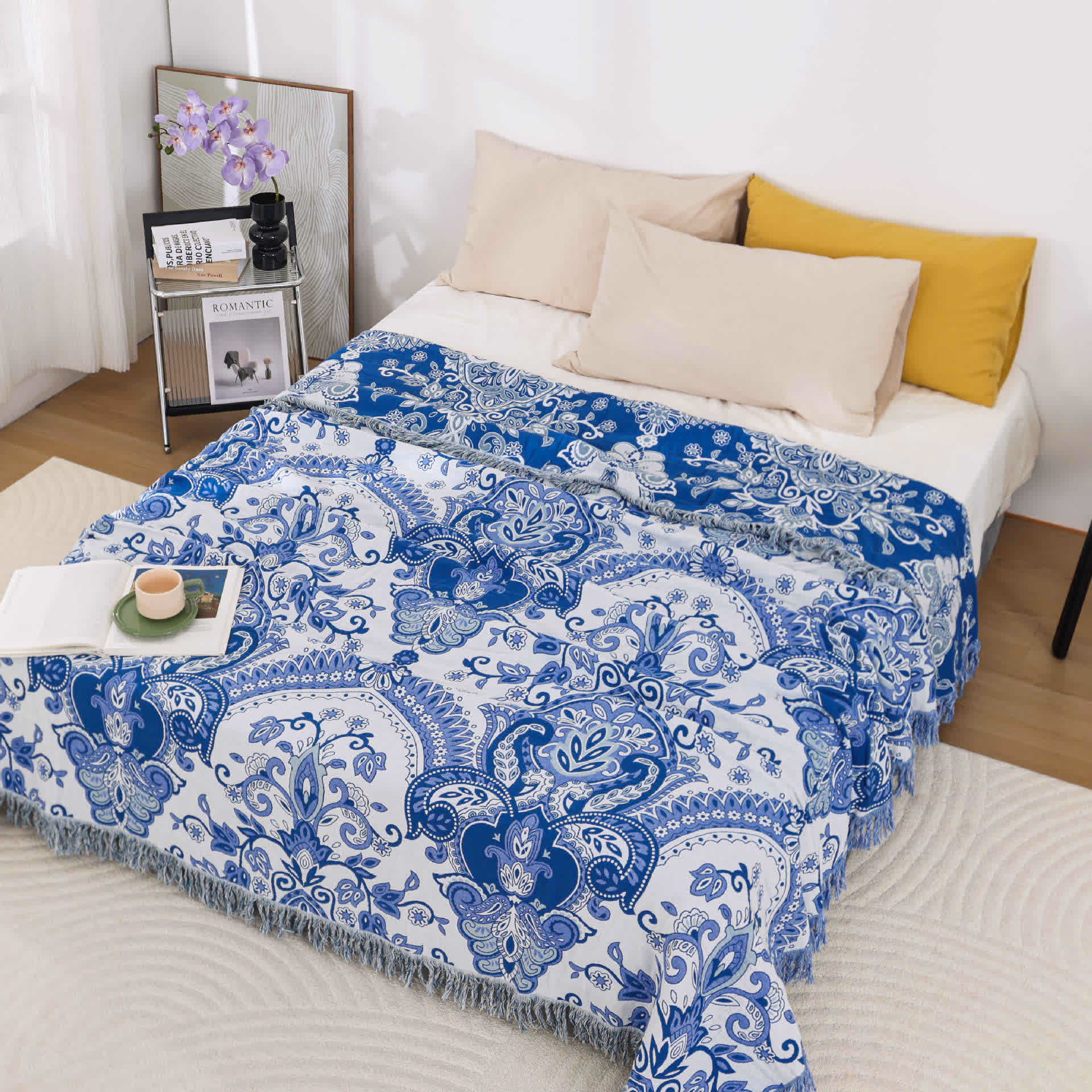 Cotton Quilt | Retro Paisley Design | Full/Queen Size