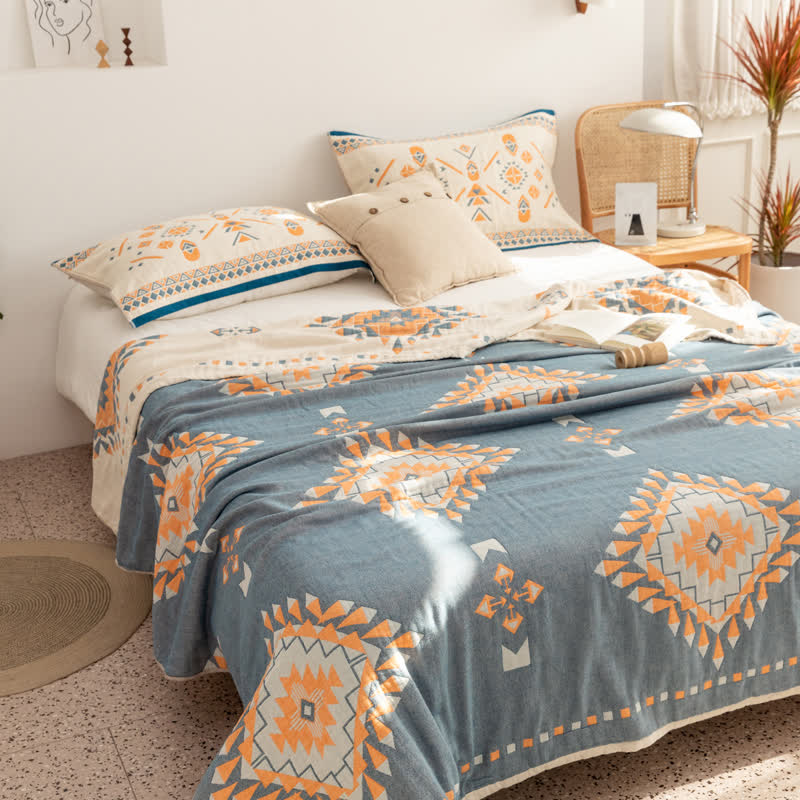Bohemian Geometric Quilt | 100% Cotton | Full & Queen Sizes