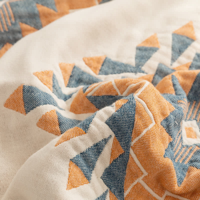 Bohemian Geometric Quilt | 100% Cotton | Full & Queen Sizes