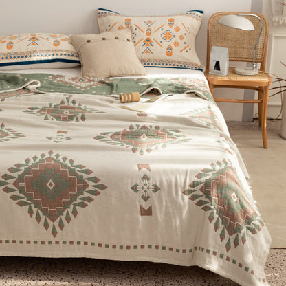 Bohemian Geometric Quilt | 100% Cotton | Full & Queen Sizes