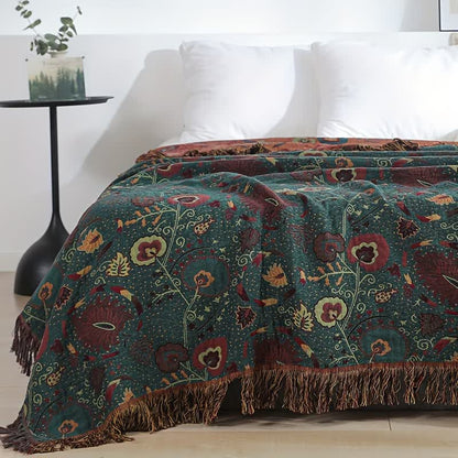 Bohemian Floral Quilt | 100% Cotton Gauze | Available in Full, Queen, King Sizes