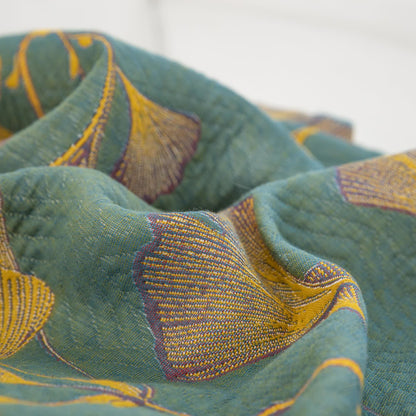 Cotton Gauze Pillowcases | Jacquard Ginkgo Leaf Design | Set of 2