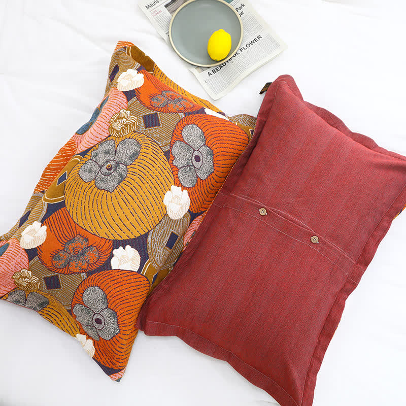 Reversible Cotton Gauze Quilt | Colorful Persimmon | Available in Full, Queen, King Sizes