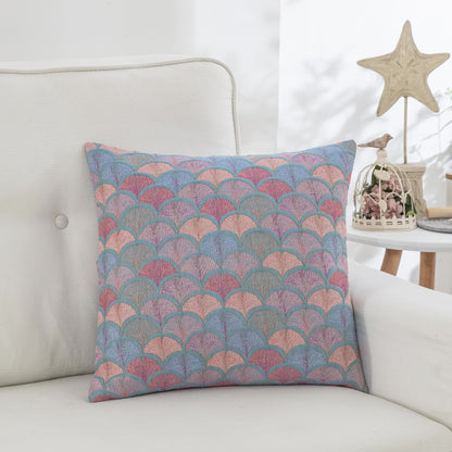 Jacquard Fish Scale Pillowcases | 100% Cotton Gauze | Set of 2