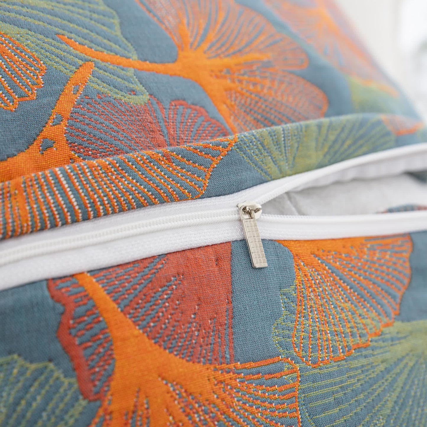 Ginkgo Leaf Cotton Gauze Pillowcases | Premium Pure Cotton | Set of 2