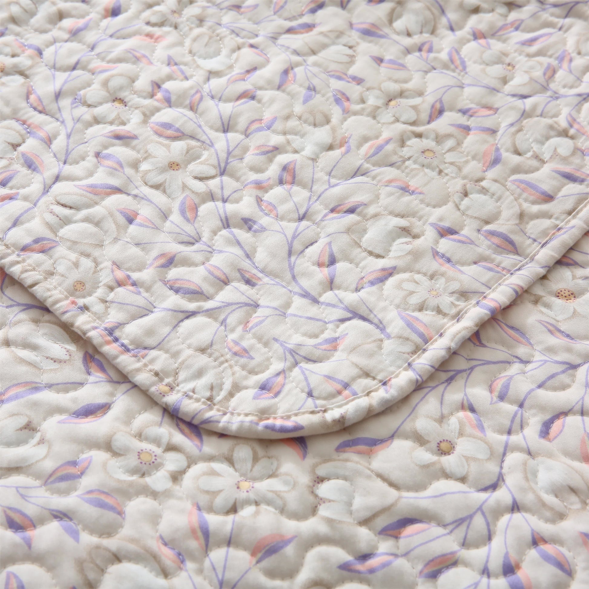 Cotton Floral Quilted Bedding Set | 100% Eco-Friendly Cotton | Includes Quilt & Pillowcases