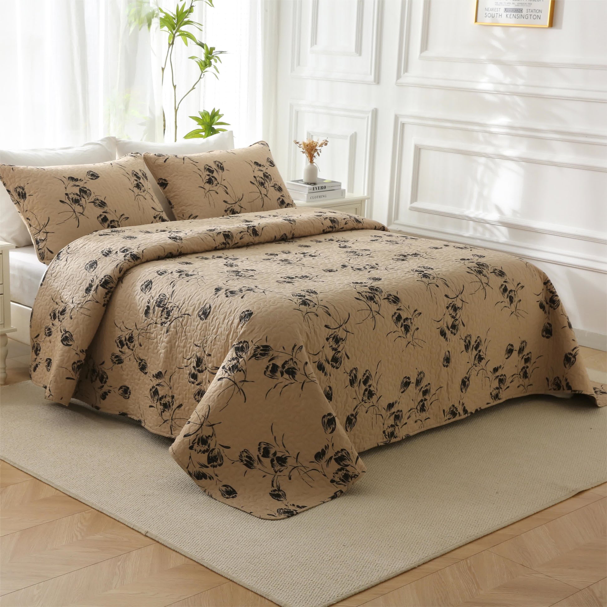 Floral Bedding Set | 100% Cotton | Quilt & Pillowcases
