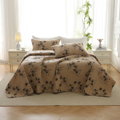 Floral Bedding Set | 100% Cotton | Quilt & Pillowcases
