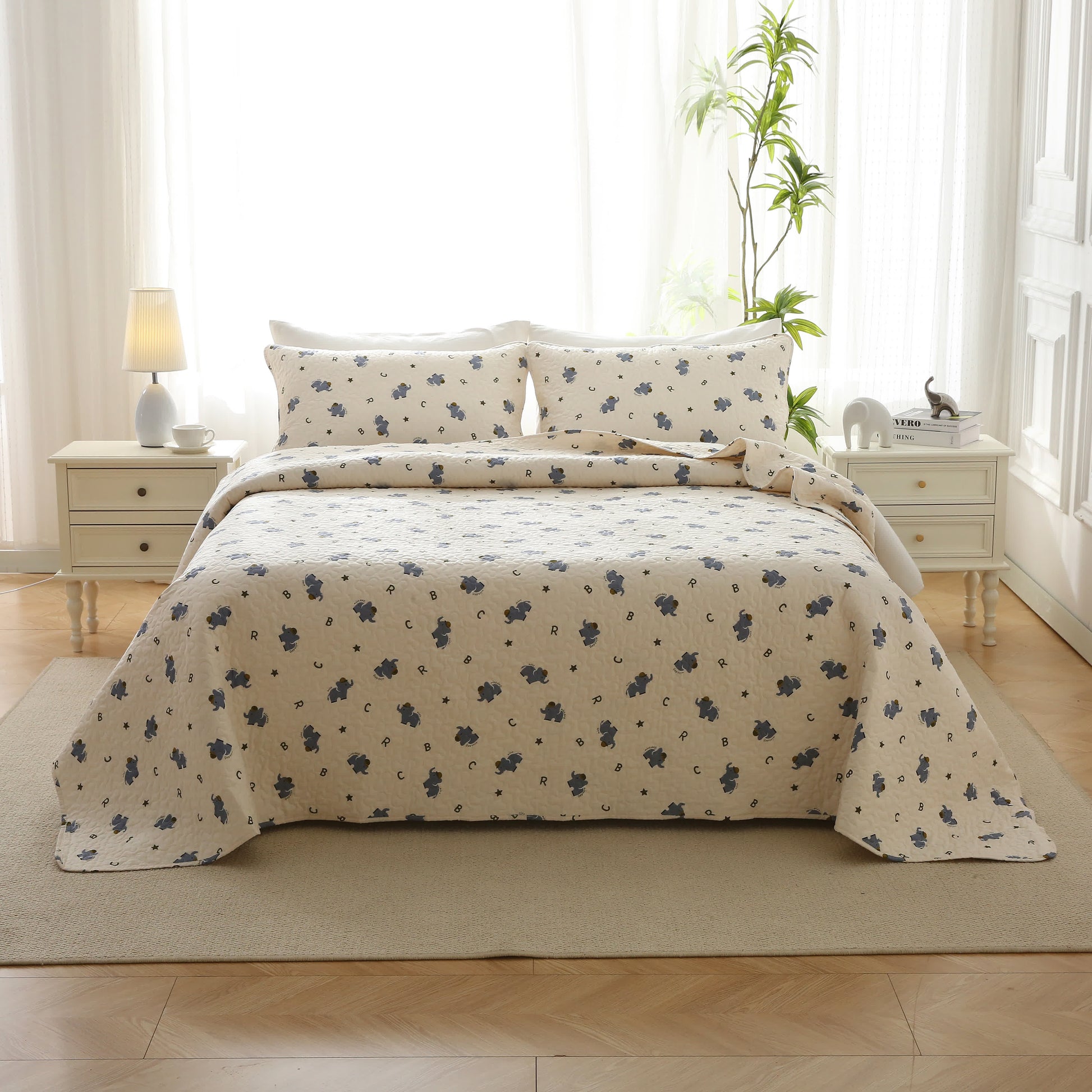 Elephant Bedding Set | 100% Cotton | Full/Queen/King Sizes