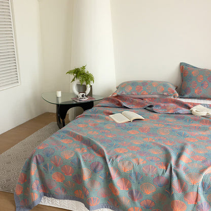 Colorful Cotton Gauze Quilt | Breathable 3-Layer Design | Available in Queen, Cal King, and King Sizes