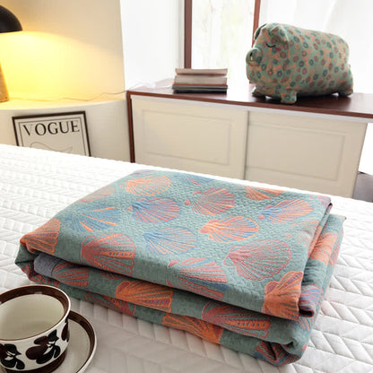 Colorful Cotton Gauze Quilt | Breathable 3-Layer Design | Available in Queen, Cal King, and King Sizes