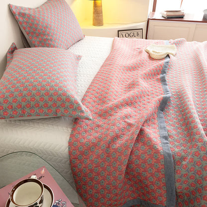 Cotton Gauze Quilt Set | Hypoallergenic & Eco-Friendly | Queen Size with 2 Pillowcases