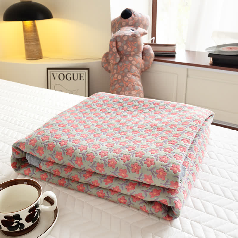 Cotton Gauze Quilt Set | Hypoallergenic & Eco-Friendly | Queen Size with 2 Pillowcases