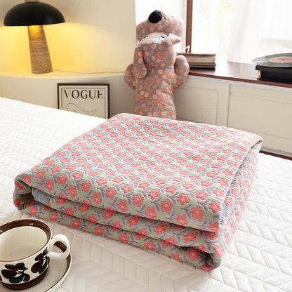 Cotton Gauze Quilt Set | Hypoallergenic & Eco-Friendly | Queen Size with 2 Pillowcases