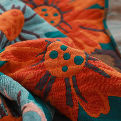 Rustic Sunflower Quilt Set | 100% Cotton | Queen Size with 2 Pillow Towels