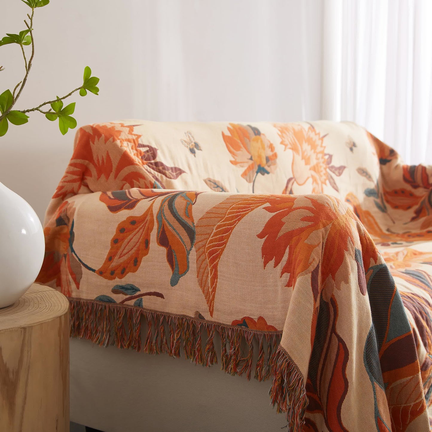 Floral Quilt | Eco-Friendly Cotton Gauze | Full/Queen Size