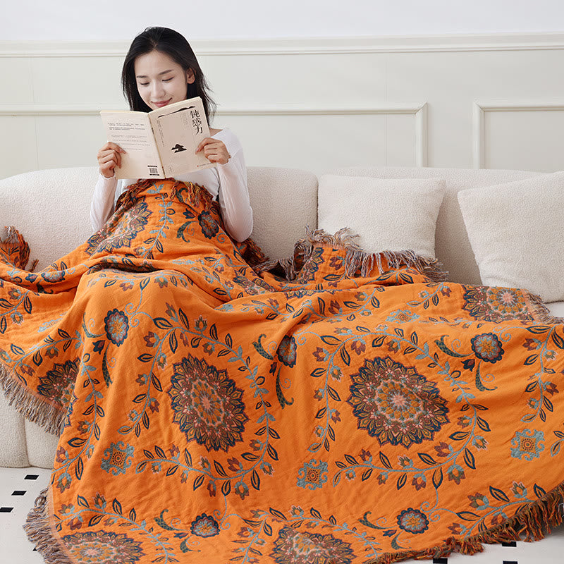Floral Reversible Quilt | 100% Organic Cotton | Full/Queen Size