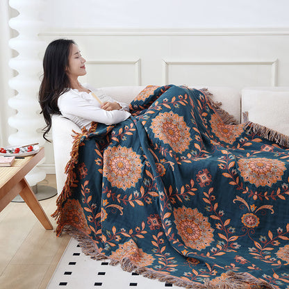 Floral Reversible Quilt | 100% Organic Cotton | Full/Queen Size