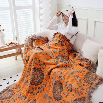 Floral Reversible Quilt | 100% Organic Cotton | Full/Queen Size