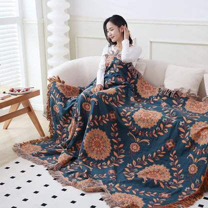 Floral Reversible Quilt | 100% Organic Cotton | Full/Queen Size
