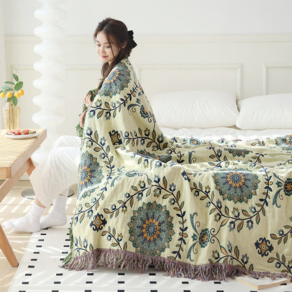 Floral Reversible Quilt | 100% Organic Cotton | Full/Queen Size