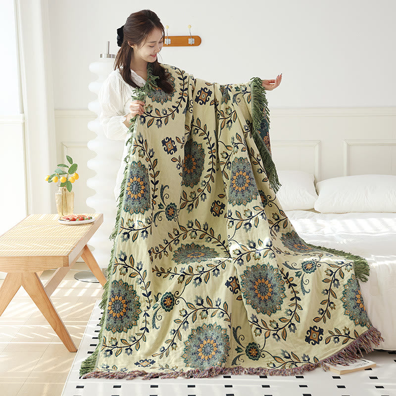 Floral Reversible Quilt | 100% Organic Cotton | Full/Queen Size