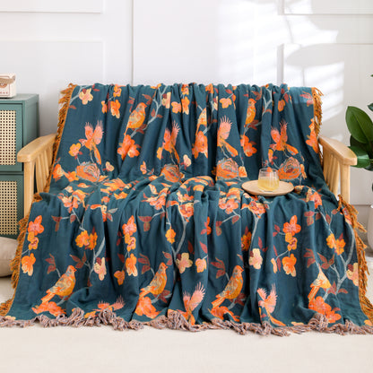 Floral Cotton Reversible Quilt | Eco-Friendly | Full/Queen Size